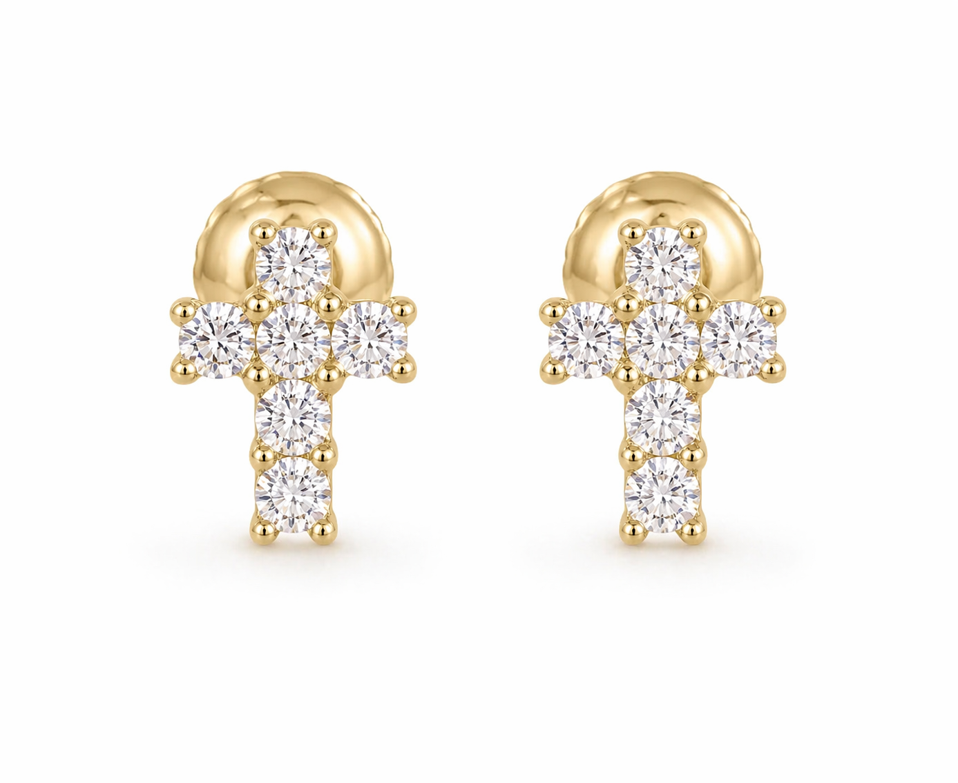 LUMIÈRE CROSS STUDS