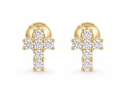 LUMIÈRE CROSS STUDS