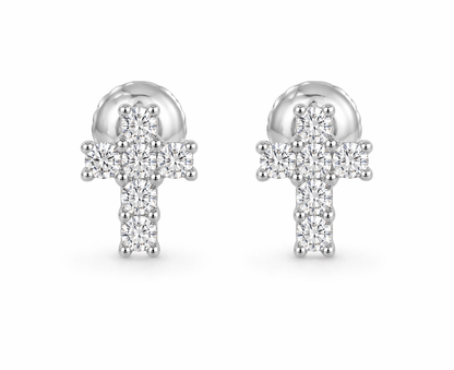 LUMIÈRE CROSS STUDS