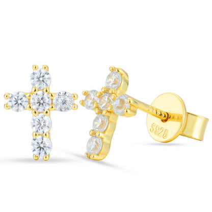 LUMIÈRE CROSS STUDS